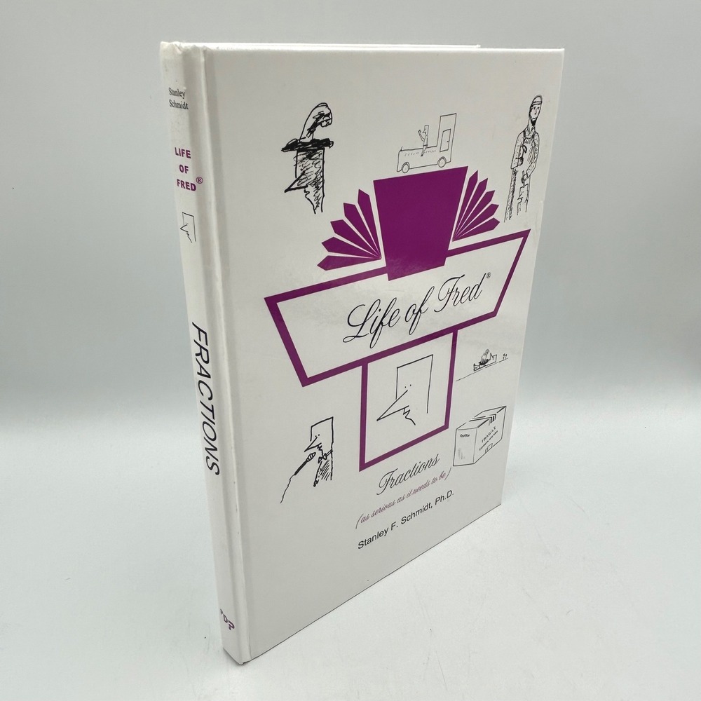 Life of Fred Fractions Book‎ White Kids OS Hardcover Math Textbook Excellent